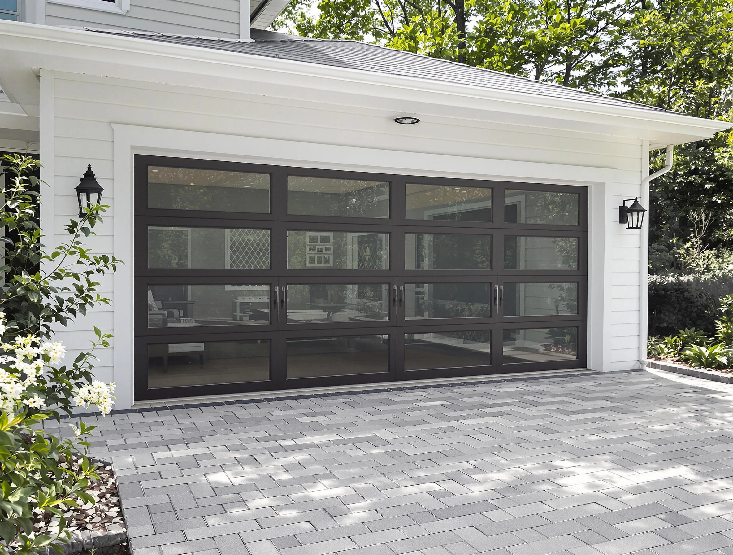 Vero Beach Garage Door Repair design specialist presenting custom garage door options to Vero Beach homeowner