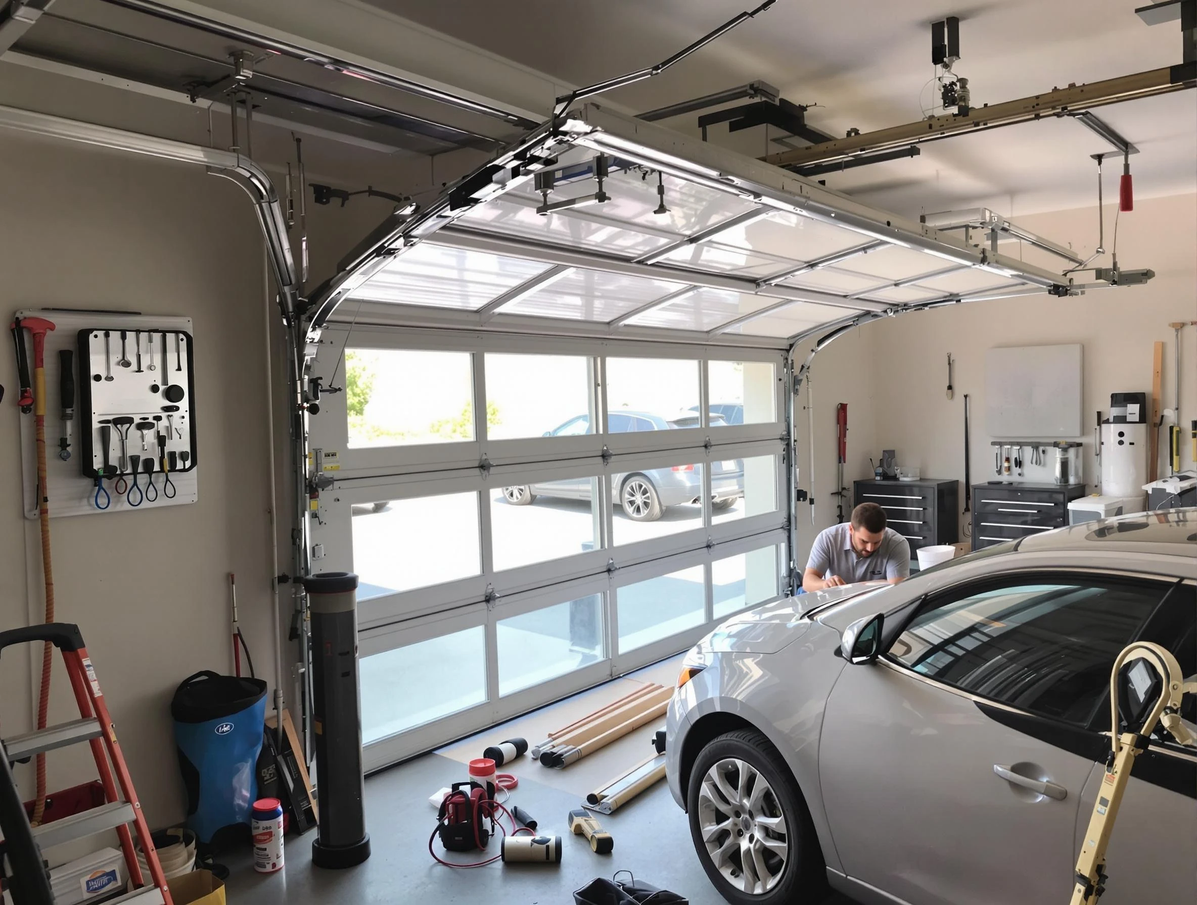 Garage door noise reduction service by Vero Beach Garage Door Repair in Vero Beach